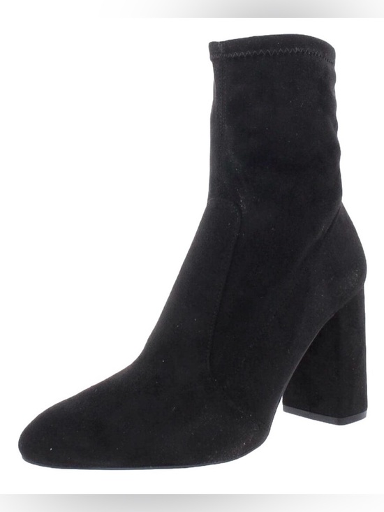 Steve Madden Shoes - NIB [Steve Madden] Sora High Ankle Block Heel Boots Black Suede Women's Sz 11